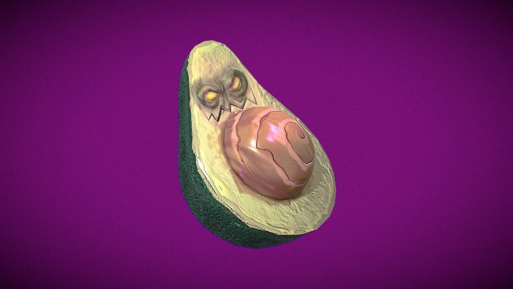 Evil Avocado 3D Model