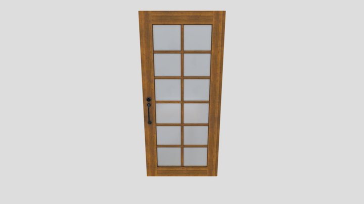 Old Wood Entry Door 3D Model