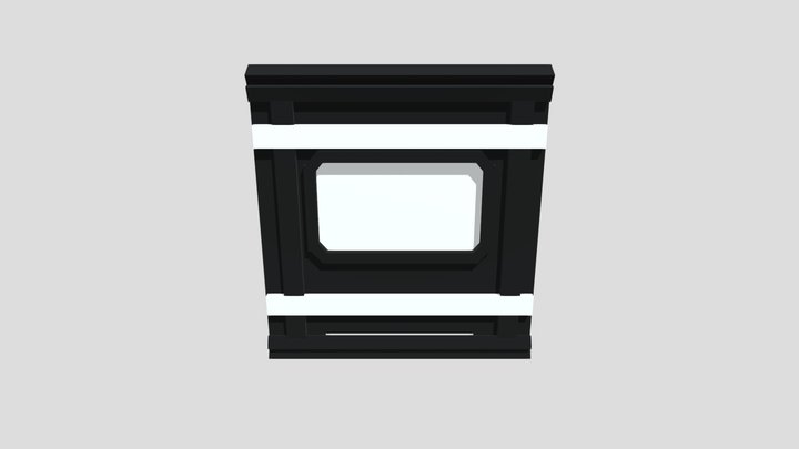 Spaceship Wall with window – Kostenloses 3D-Modell STL
