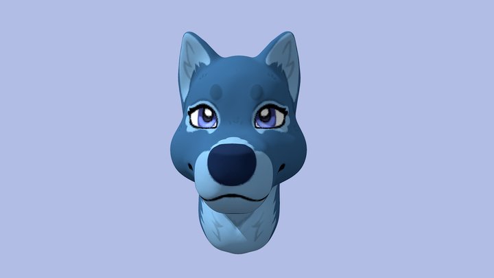 Artfight 2021 -  Headshot for Kurosa 3D Model