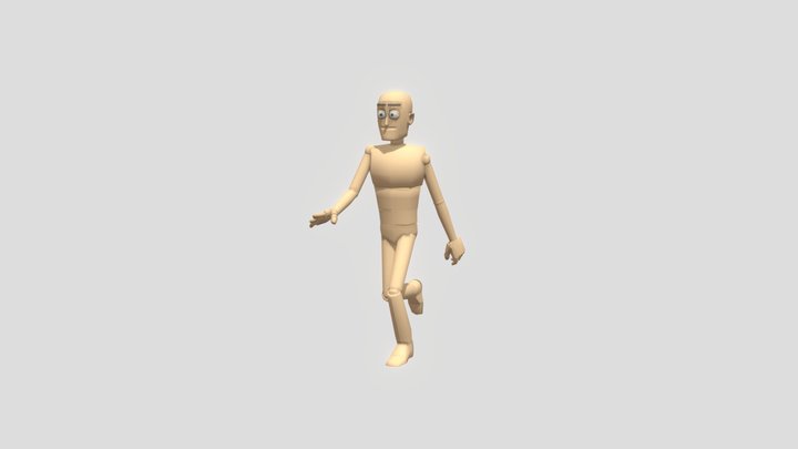 Student Basic Walk Cycle - IK only rig 3D Model