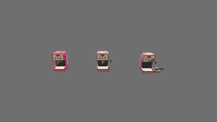 Destroyed Coffee Machine HW 3D Model