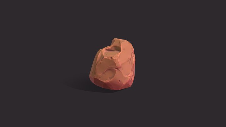 Stylized Stone 3D Model