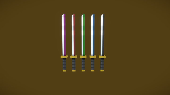 [Flacko] Katana Set 3D Model