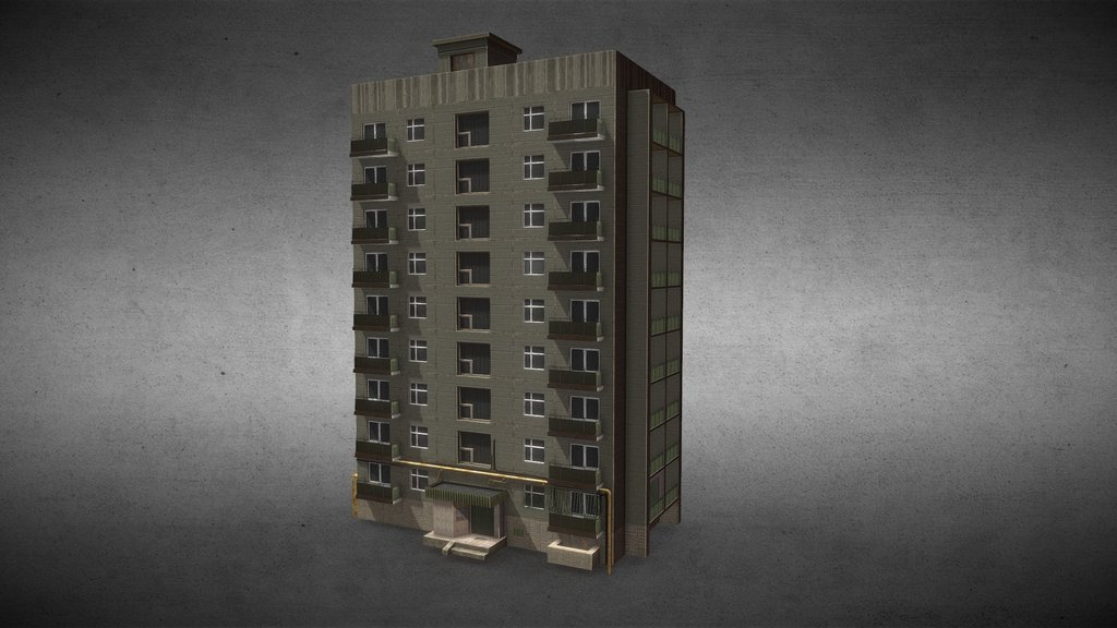 nine-story building of the post soviet