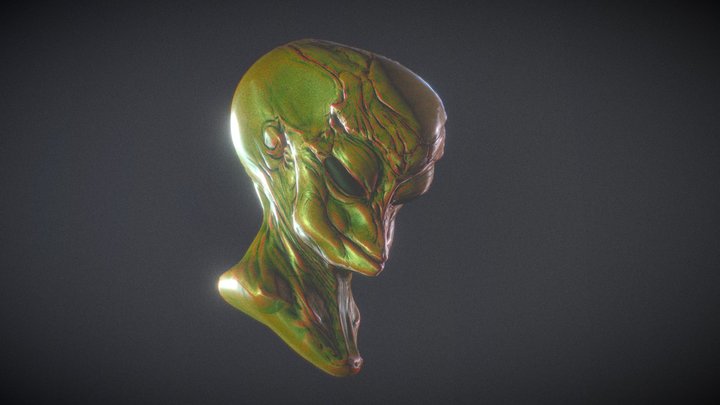 Alien head Avril 2020 3D Model