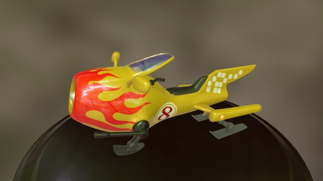 Toy Rocket Scooter 3D Model