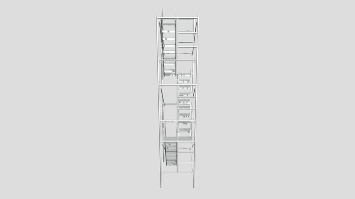 3-layer ladder frame 3D Model