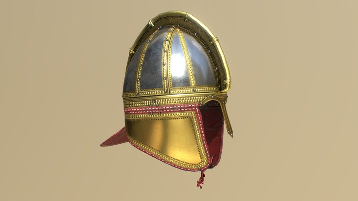 Late Roman Ridge helmet - Concesti 3D Model