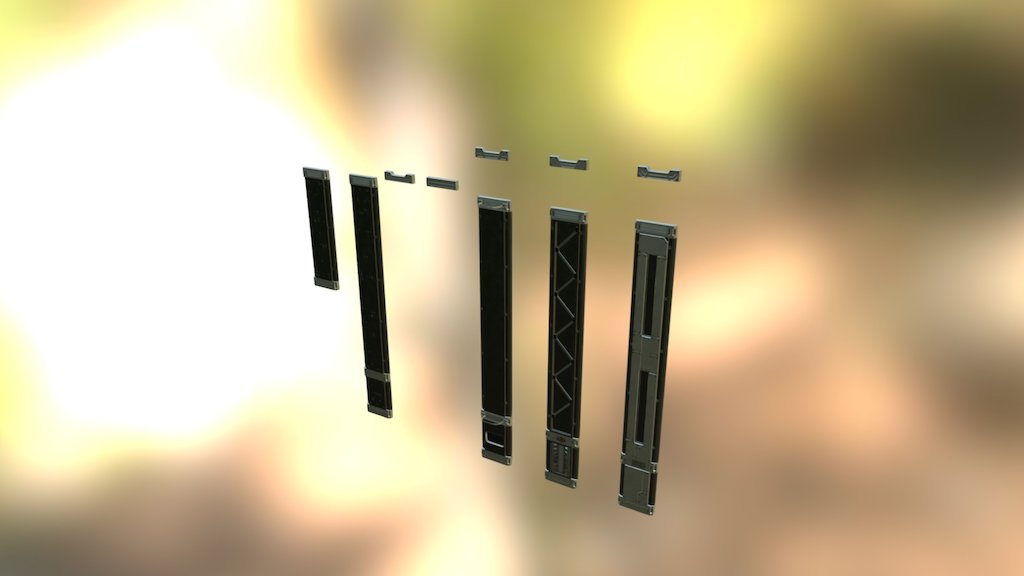 Scifi hangar wall elements | Modular