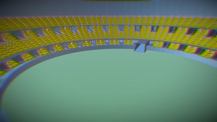 Round Stadium /cricket / football /stage 3D Model