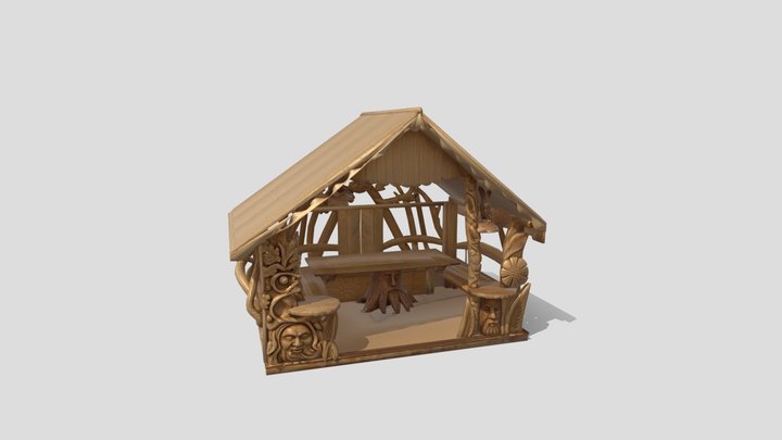 Low poly Shelter 3d Model Free – Modelo 3D gratuito STL
