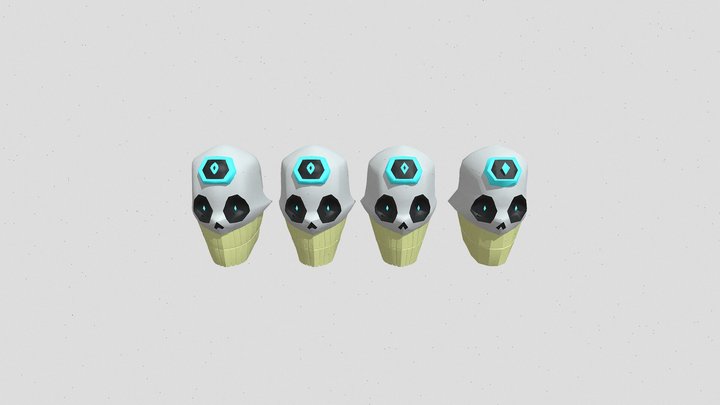 OC: "Gambler" 's head 3d model LODS 3D Model