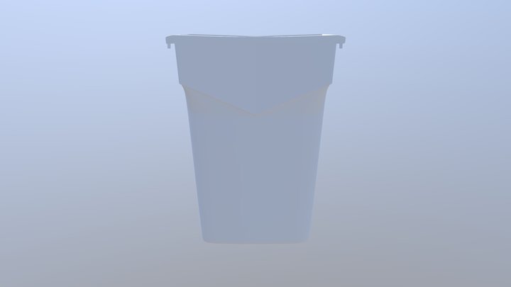 Trash Bin Zbrush High Poly 3D Model