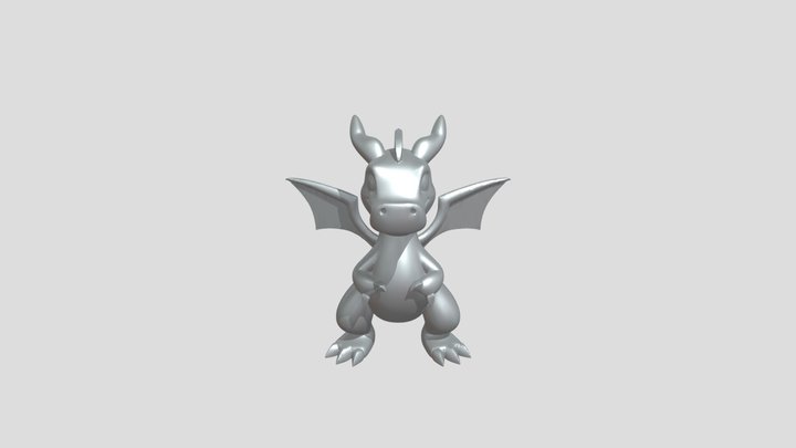 Cute cartoon dragon 3D Model
