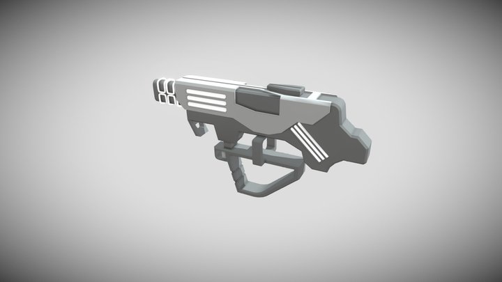 Futuristic Gun Concept Model 3D Model
