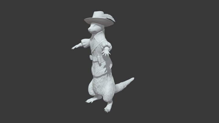 Ferret musketeer 3D Model