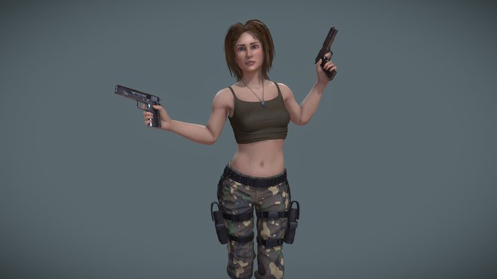 Tanya Adams Fan Art 3D Model