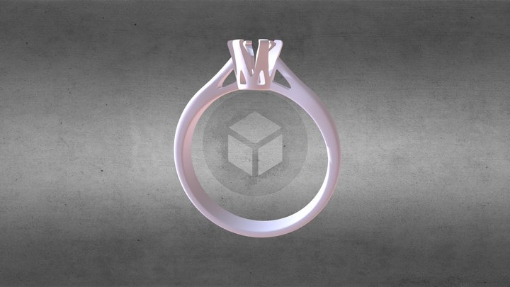 Engagement ring - ATLANTIDA Design 3D Model