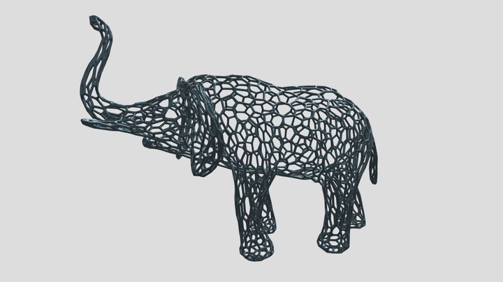 Elephant Voronoi Style