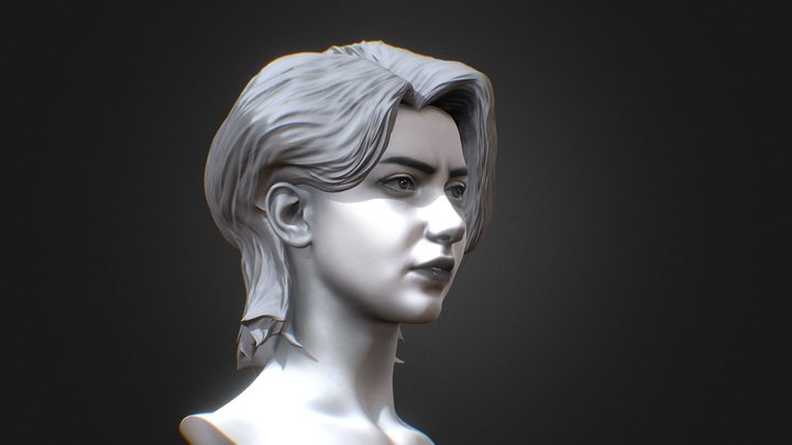 HEAD FEMALE BASE REALISTIC 3D Model