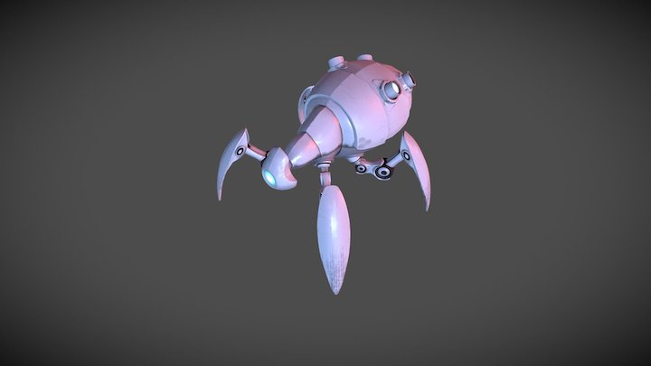 Sci-Fi robot spider mite 3D Model