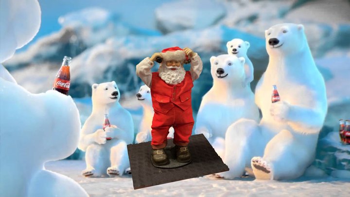 Vintage Coca-Cola Dancing Santa 3D Model