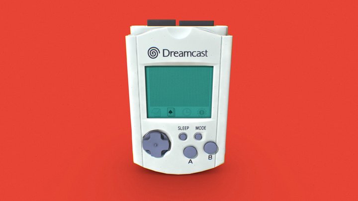 Dreamcast VMU Highly optimized 3D Model