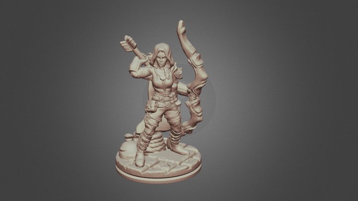 Dimia Half-Elf Rouge - D&D Miniature