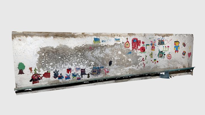 Yahidne school basement wall 02 – Free 3D Model STL