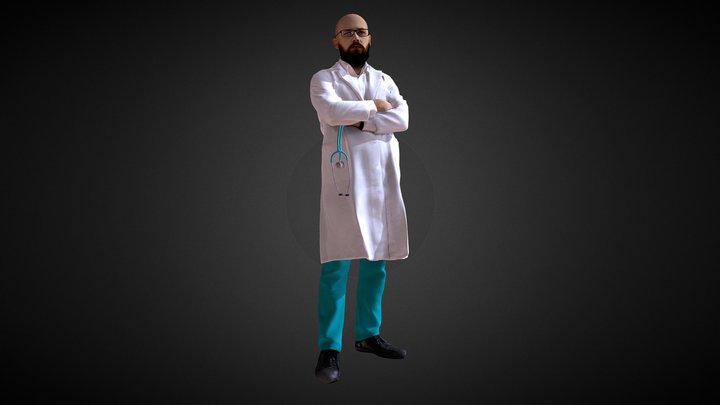 3D Scan Man Doctor 026 3D Model
