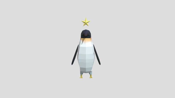 Emperor Penguin Jump 3D Model