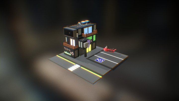 NightCityShop 3D Model
