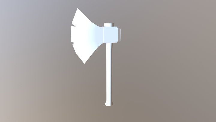 Stylised Axe Untextured 3D Model