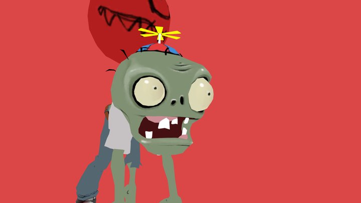 Balloon Zombie 3D Model