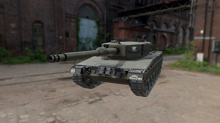 Leopard 2 A 4 Main Battle Tank 3D Model