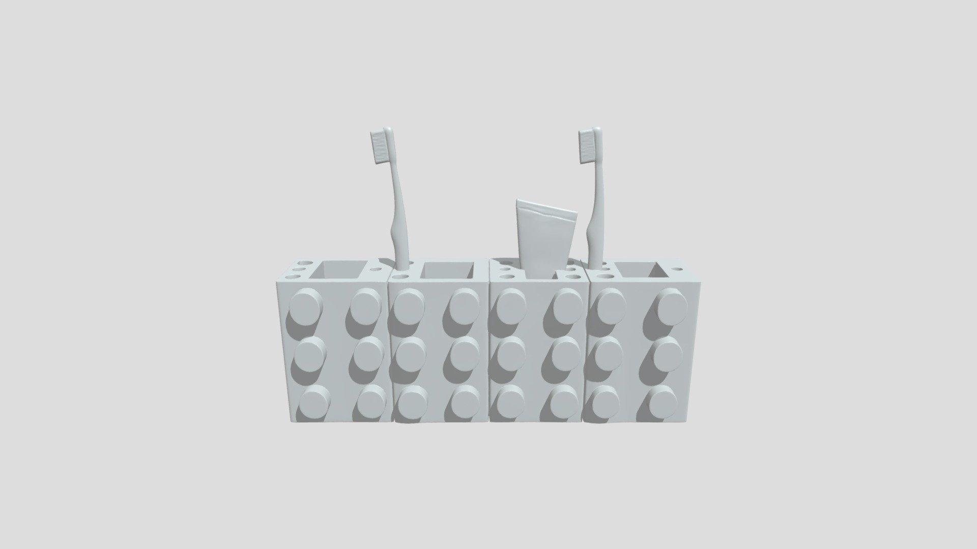 Lego - style toothbrush holders - 3D model by FallenStorm157 [33b6c65 ...