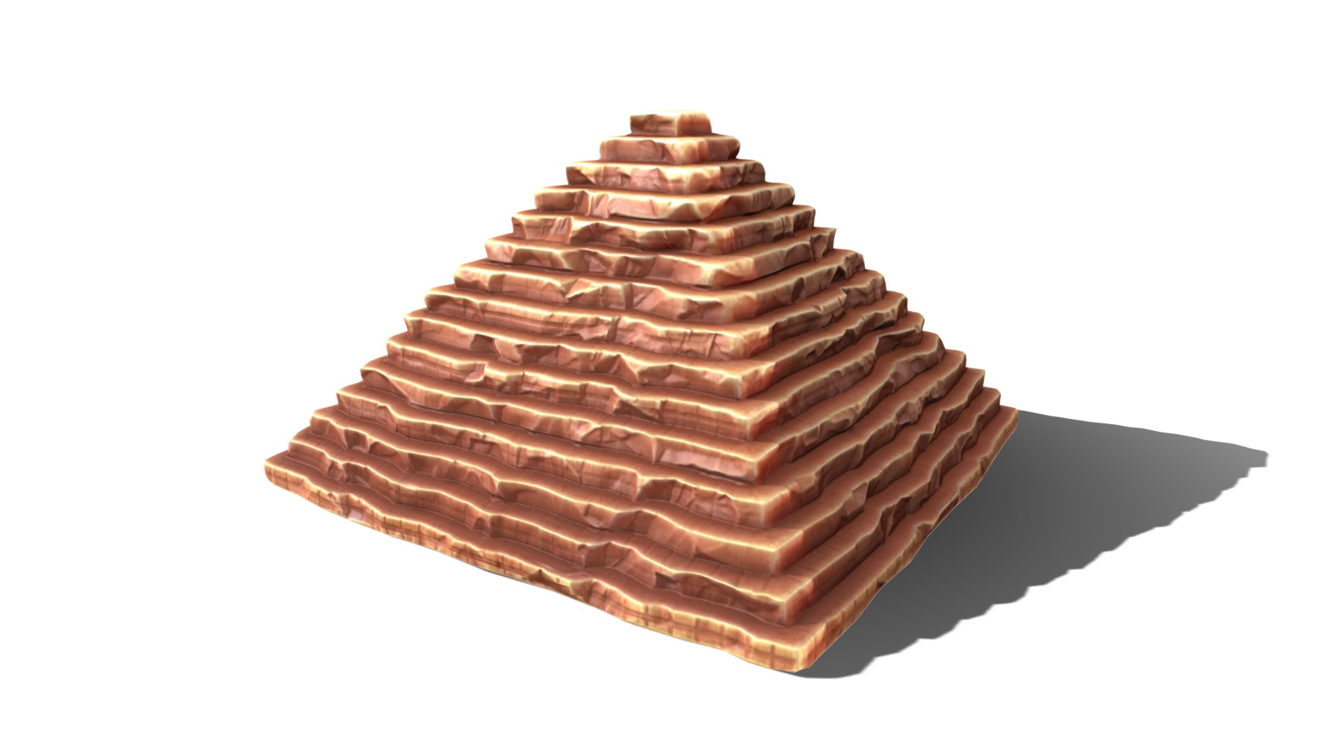 3D model Cartoon Pyramid - This is a 3D model of the Cartoon Pyramid. The 3D model is about a stack of pine cones.