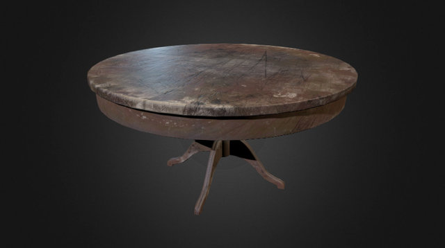 Classic Round Table 3D Model