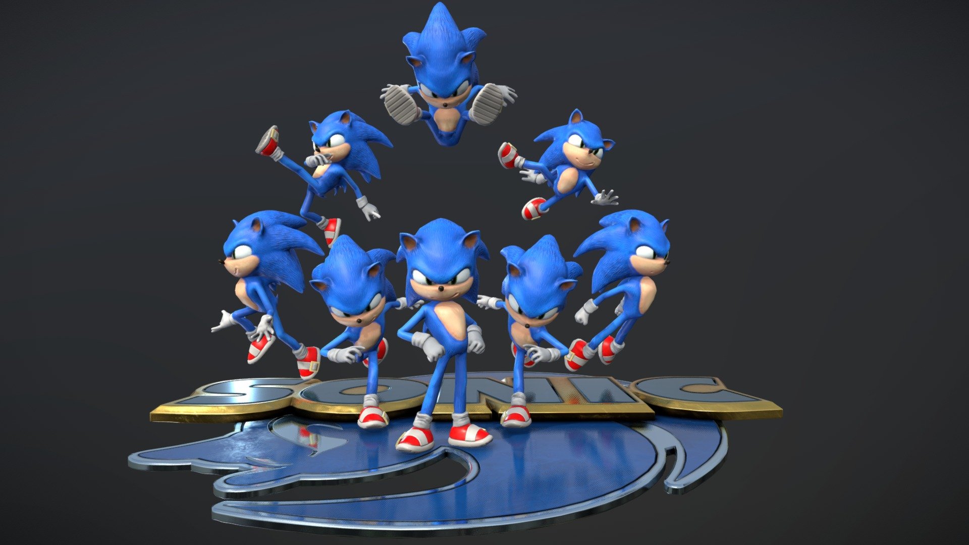 SONIC-3 - Download Free 3D model by SHARK FIN [85e5219] - Sketchfab