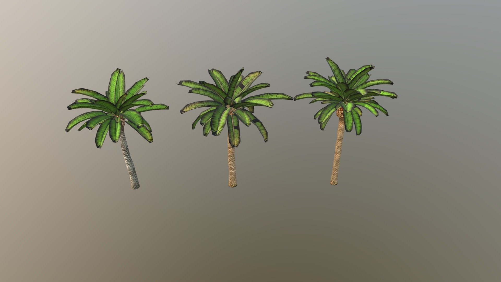 Low Poly Palm Trees 02