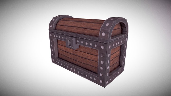 Old medieval chest 3D Model