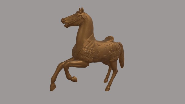 Bronzen beeld paard - handscanner 3D Model
