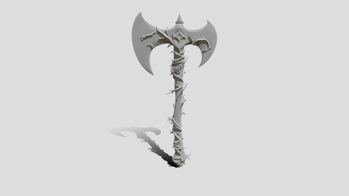 Thornbound War Axe – Free 3D Model STL