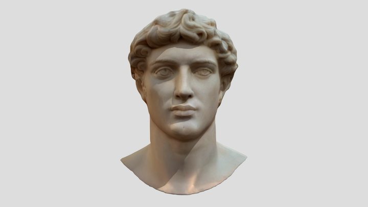 Statue 3D Model Low Poly