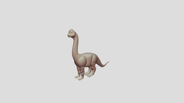 Brontosaurio Highpoly 3D Model