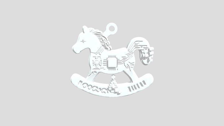 Cyber Rocking Horse 3D Model