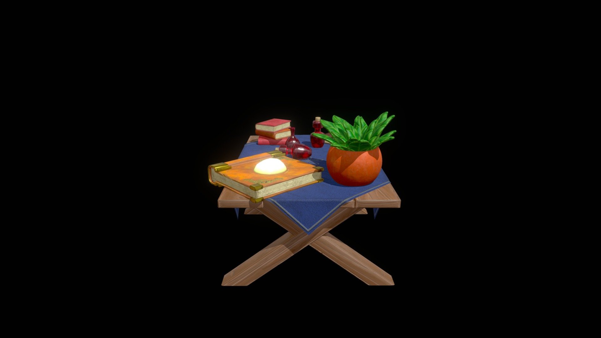 Stylized Table with Props - Download Free 3D model by mahmoudcgartist ...