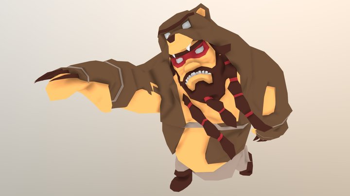 Bear - Digging Wall 3D Model
