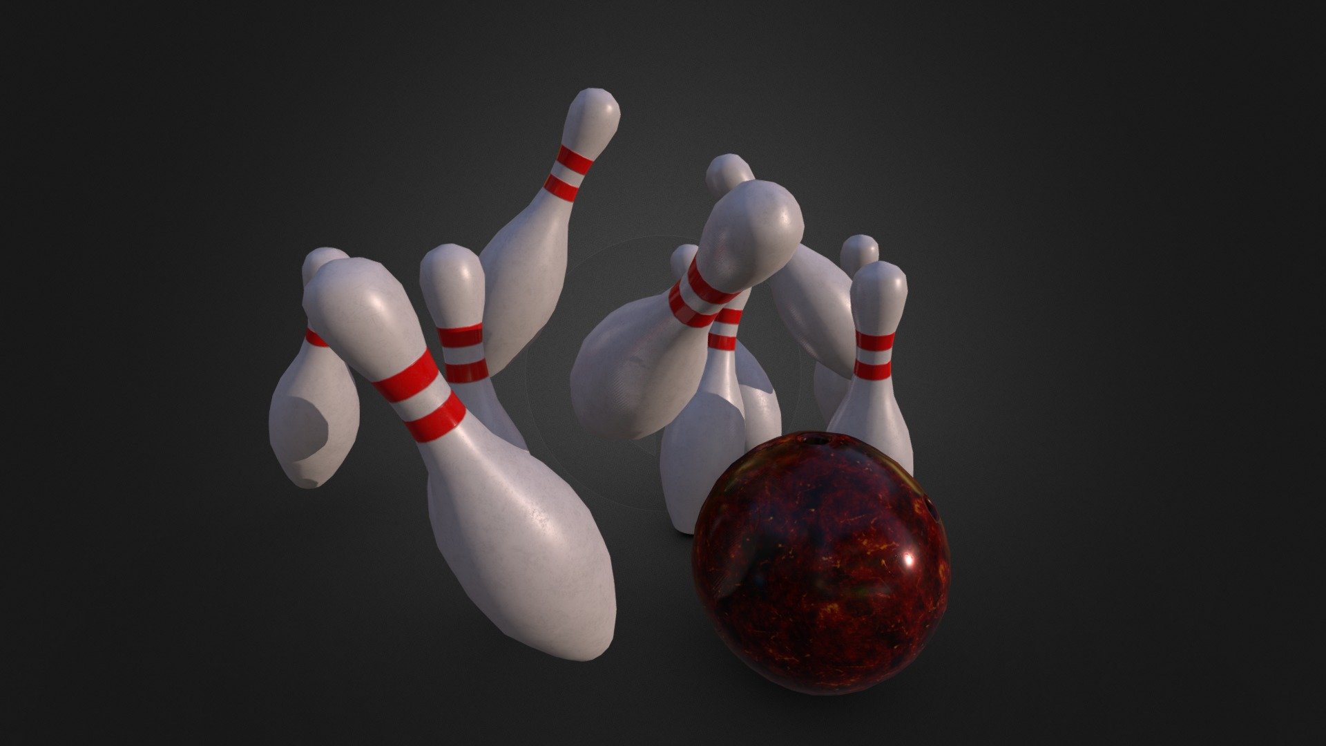Bowling Ball and Pins